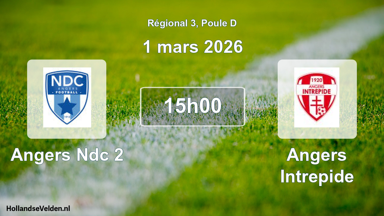 Scheduled Match: Angers Ndc 2 - Angers Intrepide (1 March 2026)