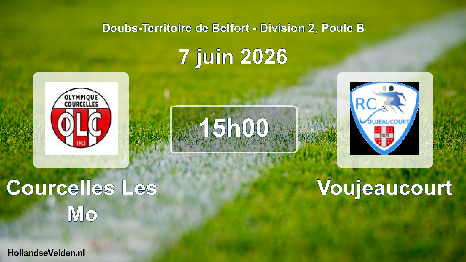 Geplande wedstrijd: Courcelles Les Mo - Voujeaucourt (7 juni 2026)
