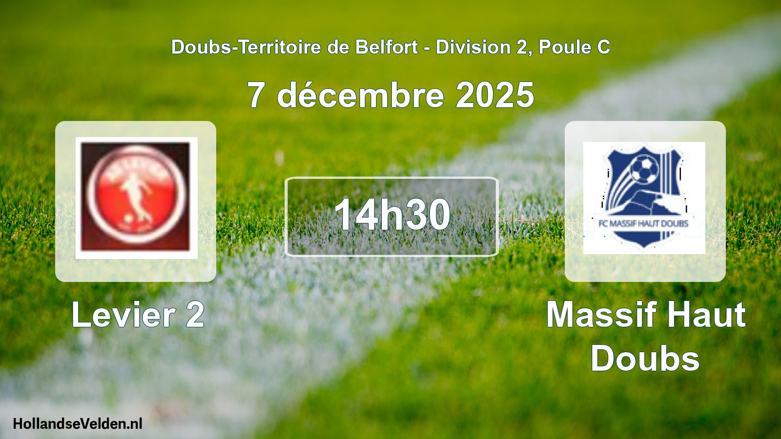 Match programmé: Levier 2 - Massif Haut Doubs (7 décembre 2025)