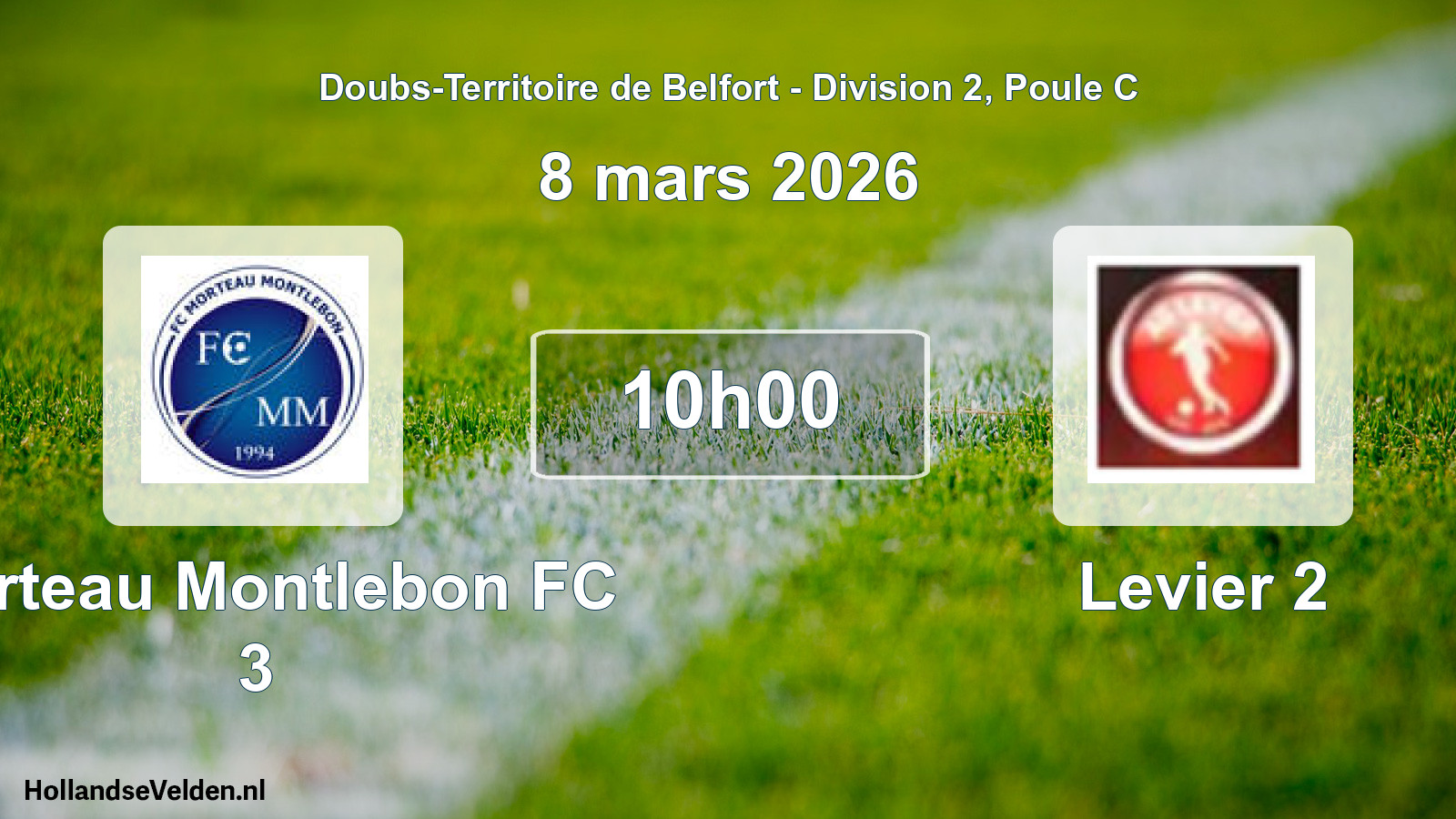 Geplande wedstrijd: Morteau Montlebon FC 3 - Levier 2 (8 maart 2026)