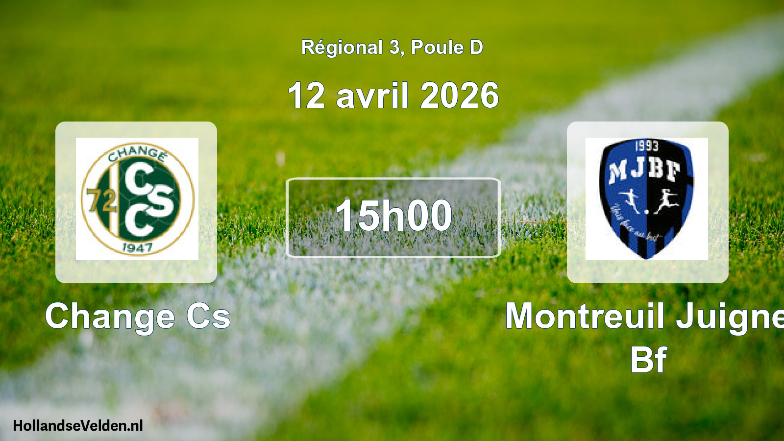 Scheduled Match: Change Cs - Montreuil Juigne Bf (12 April 2026)