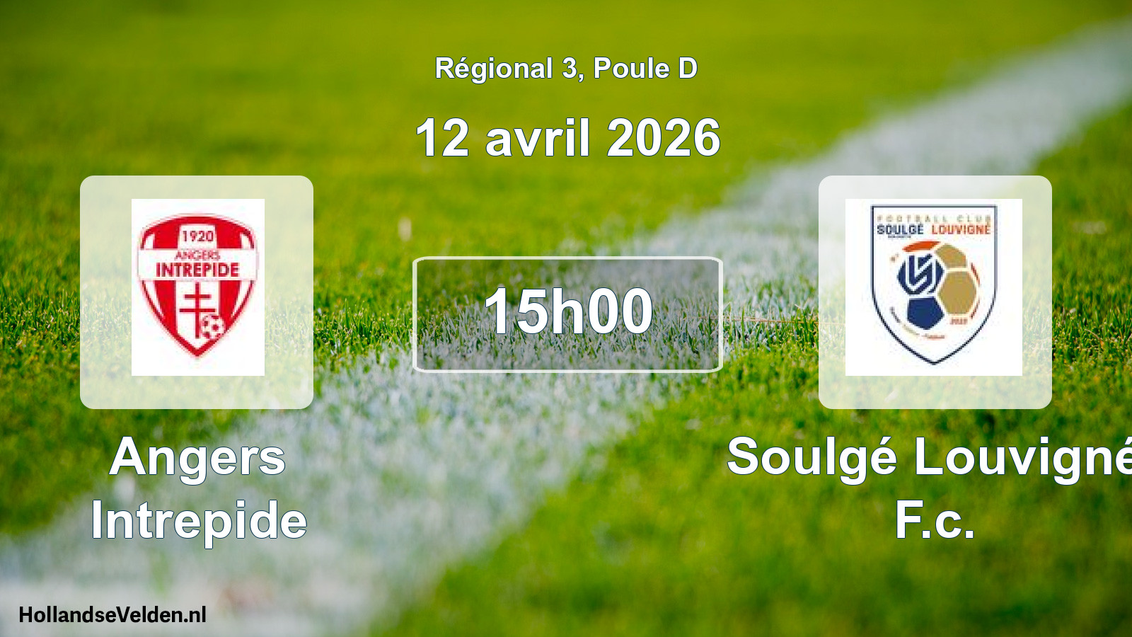 Geplande wedstrijd: Angers Intrepide - Soulgé Louvigné F.c. (12 april 2026)