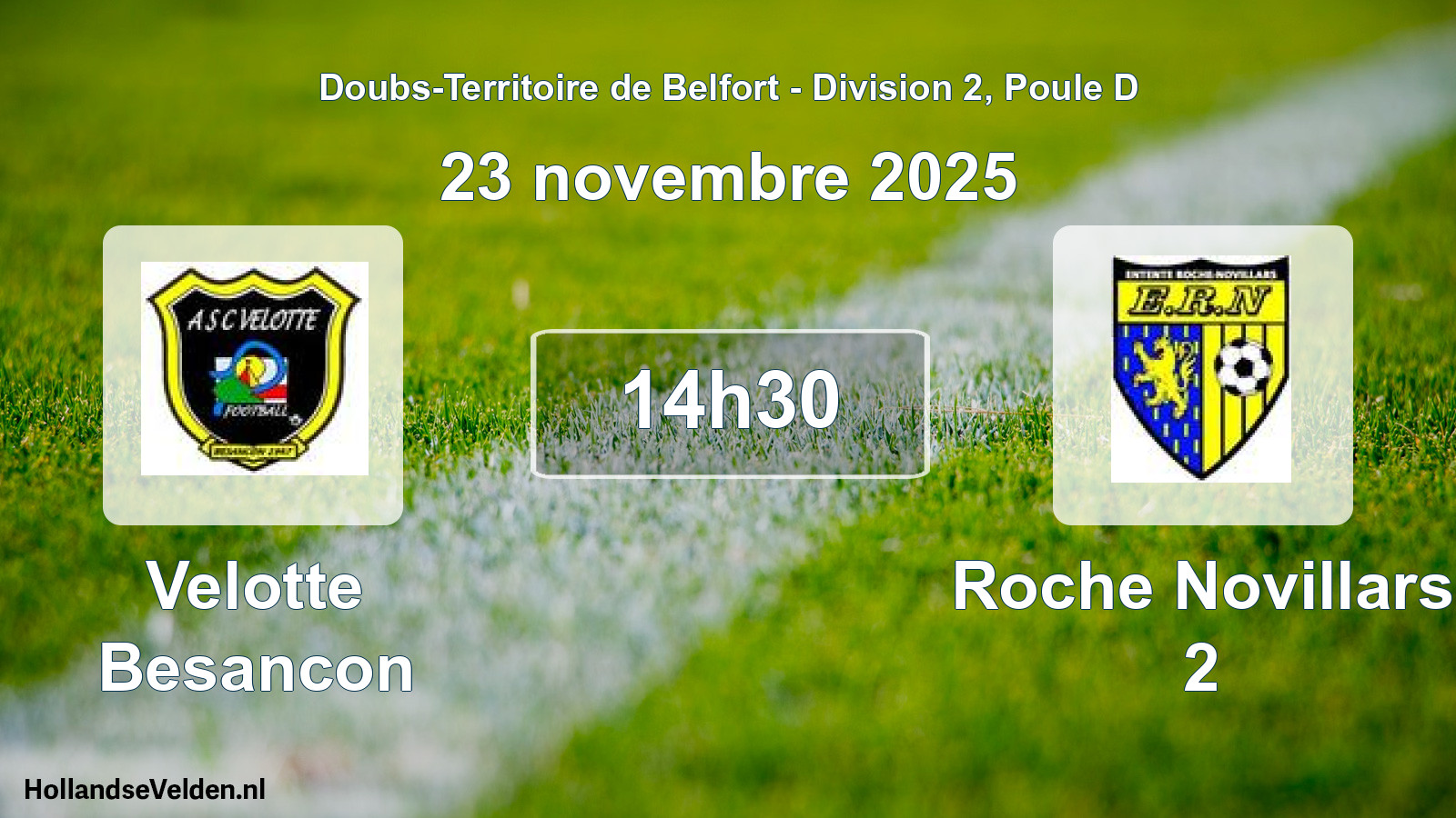 Scheduled Match: Velotte Besancon - Roche Novillars 2 (23 November 2025)