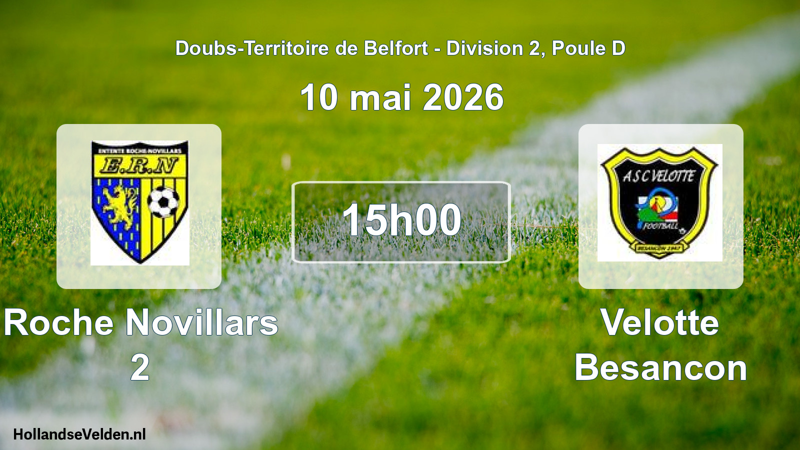 Geplande wedstrijd: Roche Novillars 2 - Velotte Besancon (10 mei 2026)