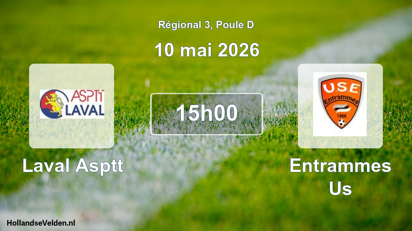 Geplande wedstrijd: Laval Asptt - Entrammes Us (10 mai 2026)
