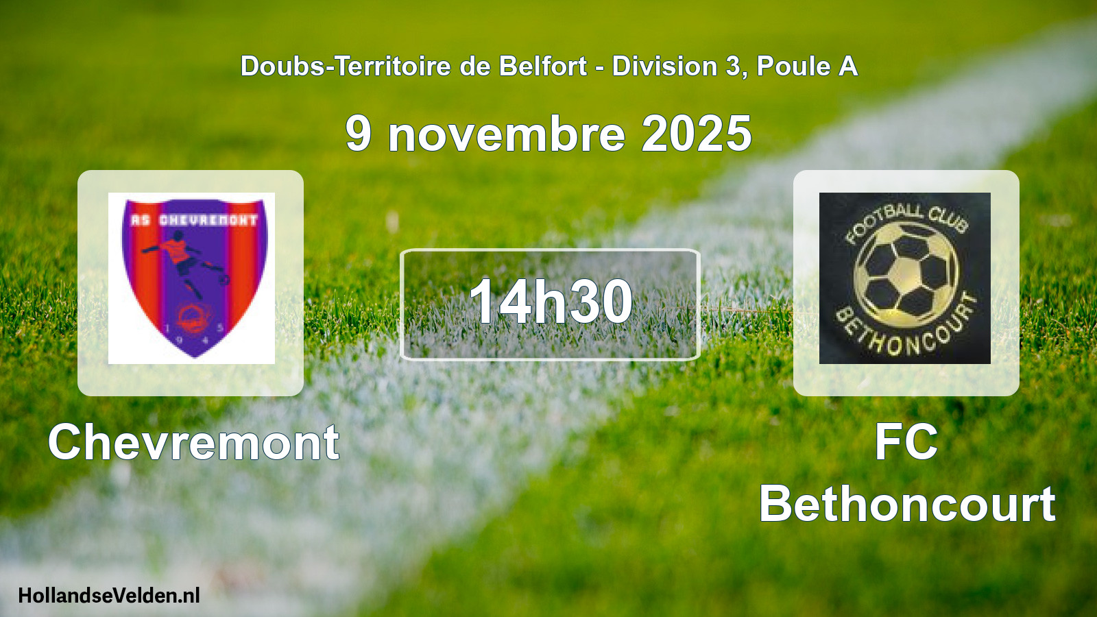 Geplande wedstrijd: Chevremont - FC Bethoncourt (9 november 2025)