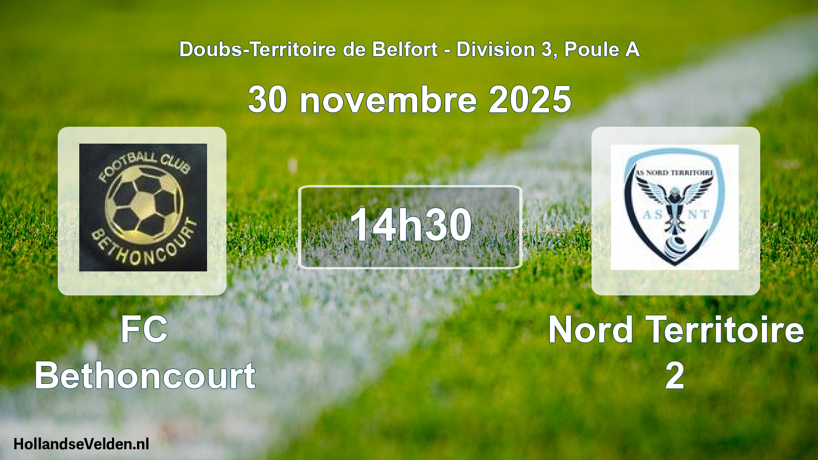 Scheduled Match: FC Bethoncourt - Nord Territoire 2 (30 November 2025)
