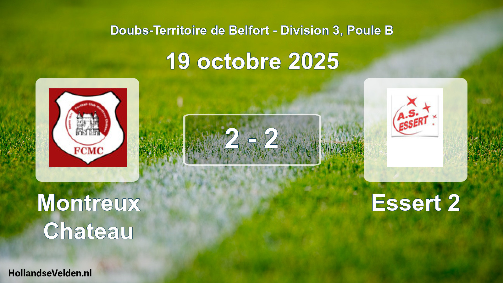 Total number of matches played: Montreux Chateau - Essert 2 2 - 2 (19 October 2025)