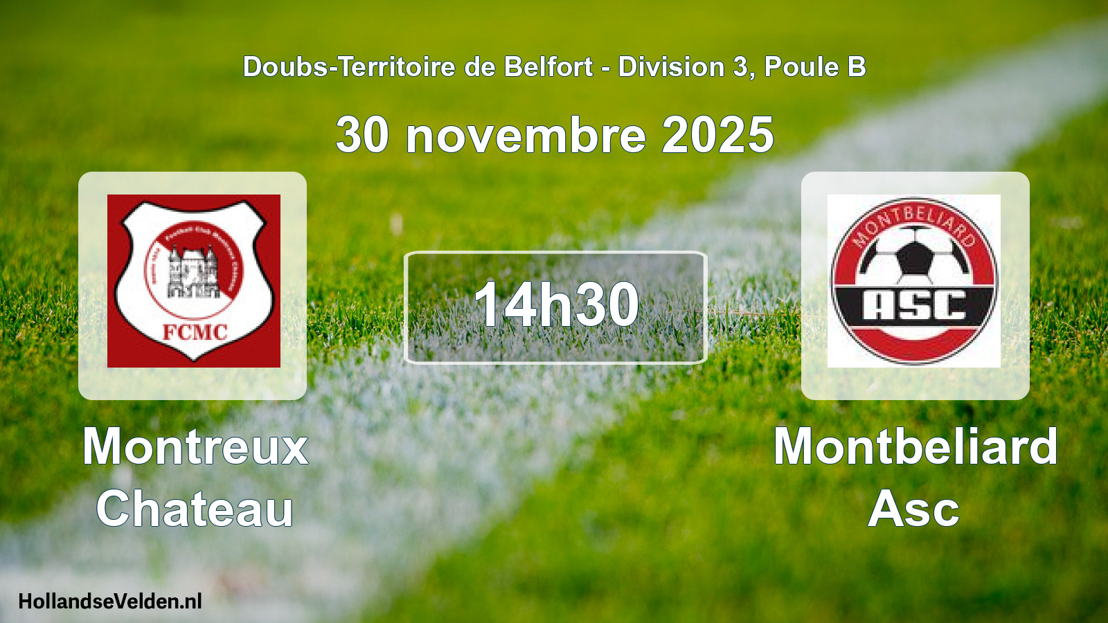 Geplande wedstrijd: Montreux Chateau - Montbeliard Asc (30 november 2025)