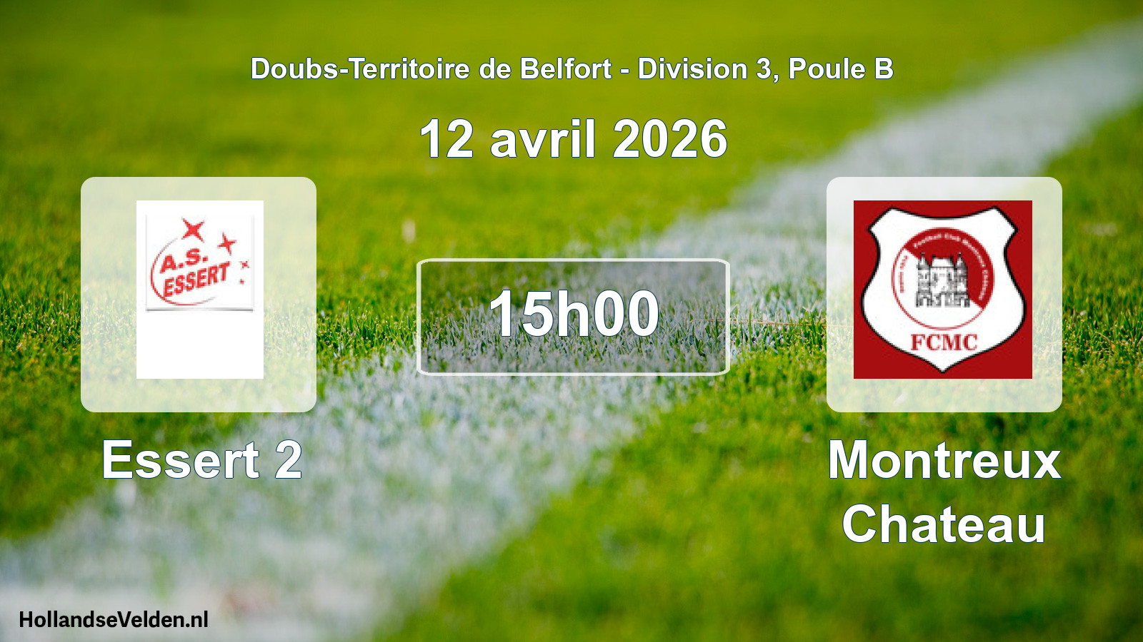 Match programmé: Essert 2 - Montreux Chateau (12 avril 2026)