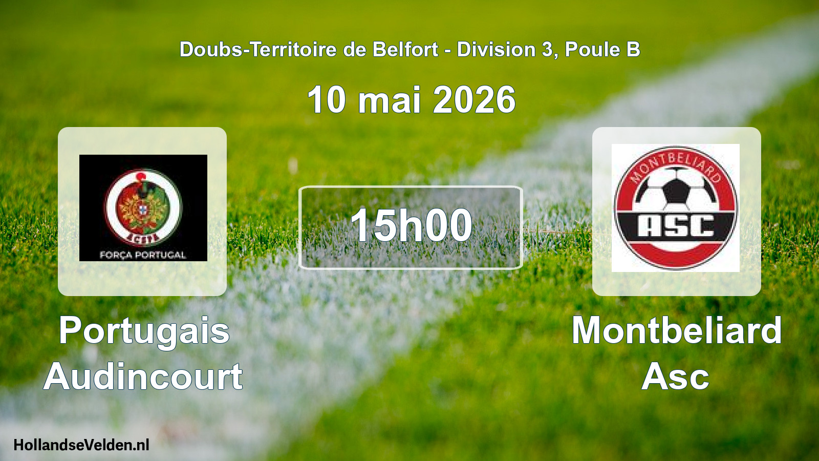 Geplande wedstrijd: Portugais Audincourt - Montbeliard Asc (10 mei 2026)