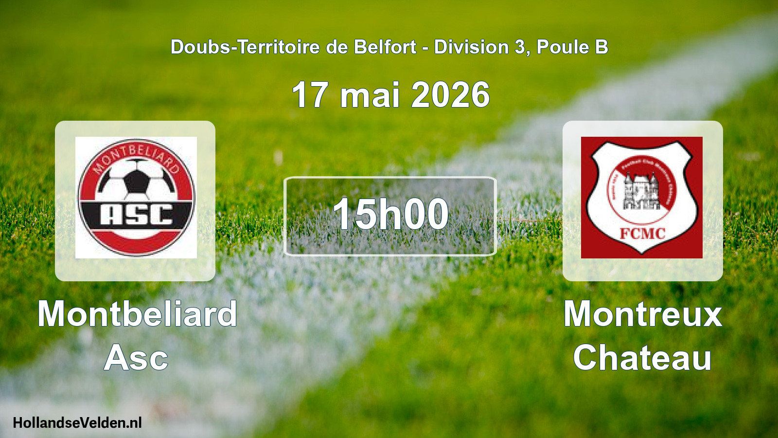 Geplande wedstrijd: Montbeliard Asc - Montreux Chateau (17 mei 2026)