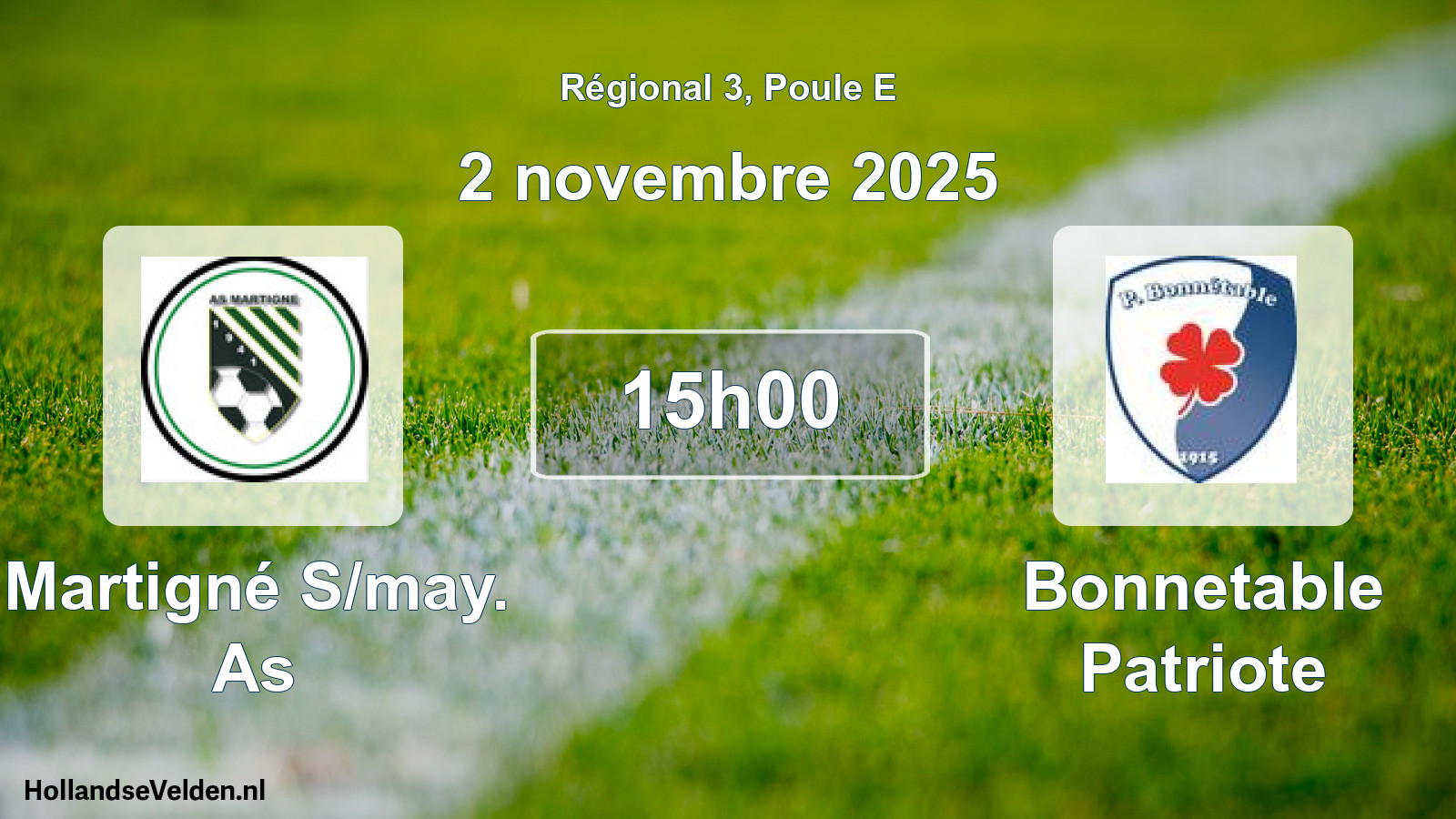 Scheduled Match: Martigné S/may. As - Bonnetable Patriote (2 November 2025)