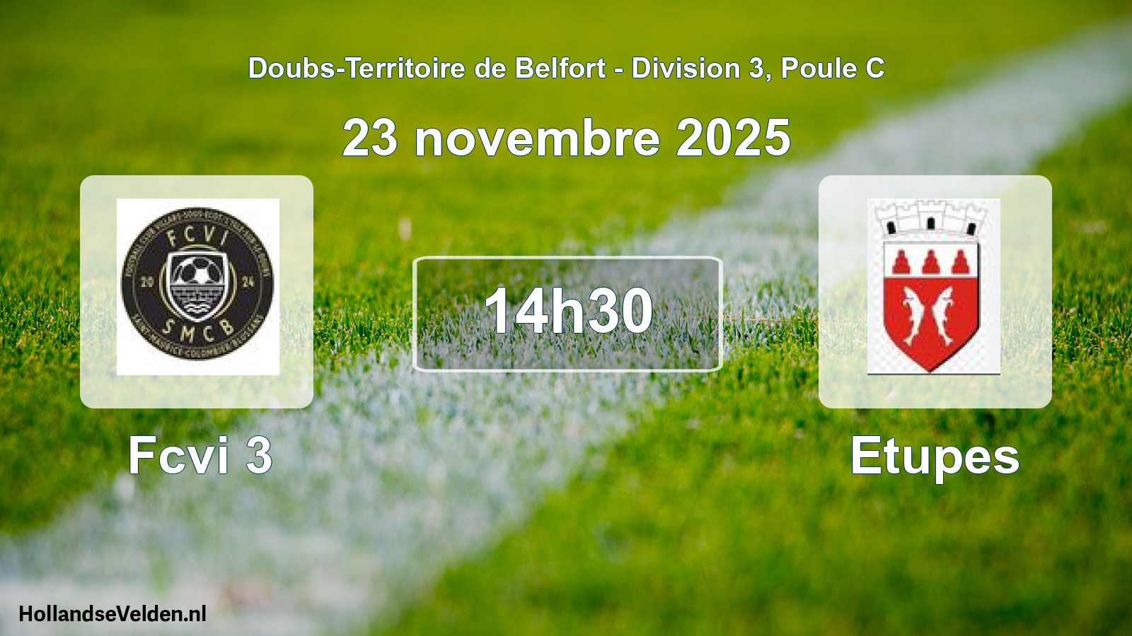 Scheduled Match: Fcvi 3 - Etupes (23 November 2025)