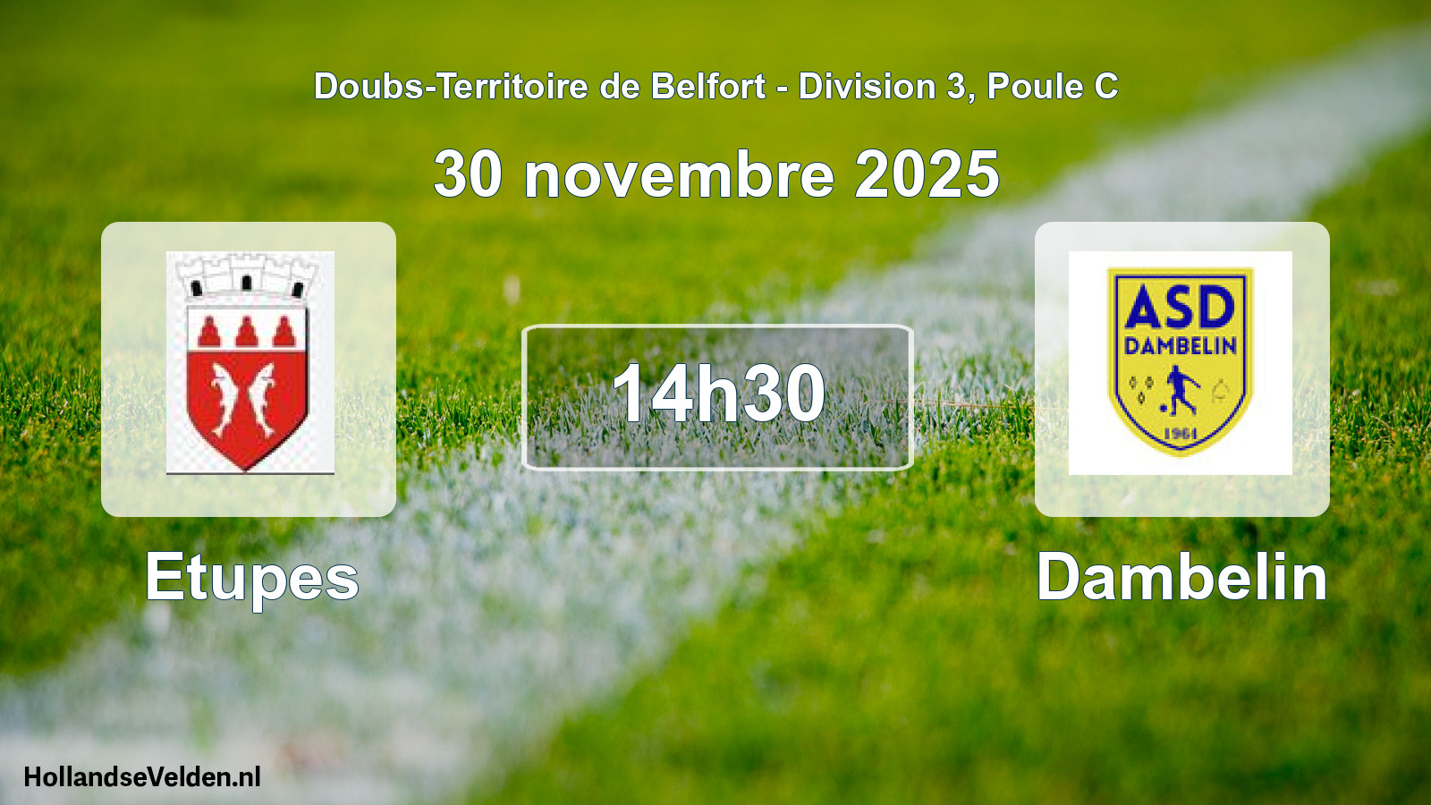 Scheduled Match: Etupes - Dambelin (30 November 2025)