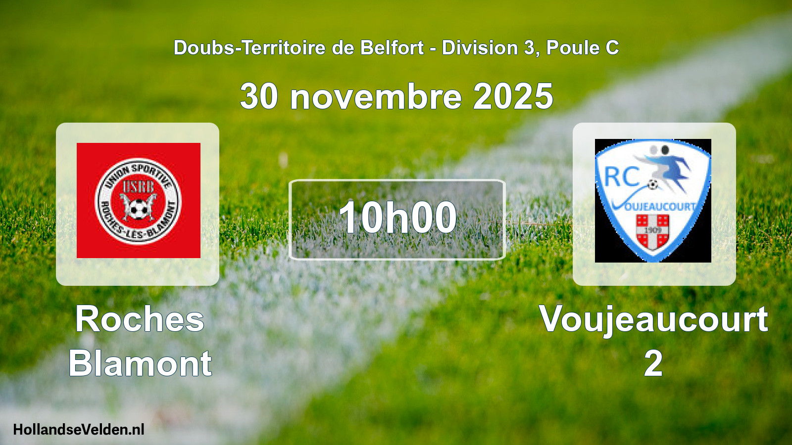 Scheduled Match: Roches Blamont - Voujeaucourt 2 (30 November 2025)