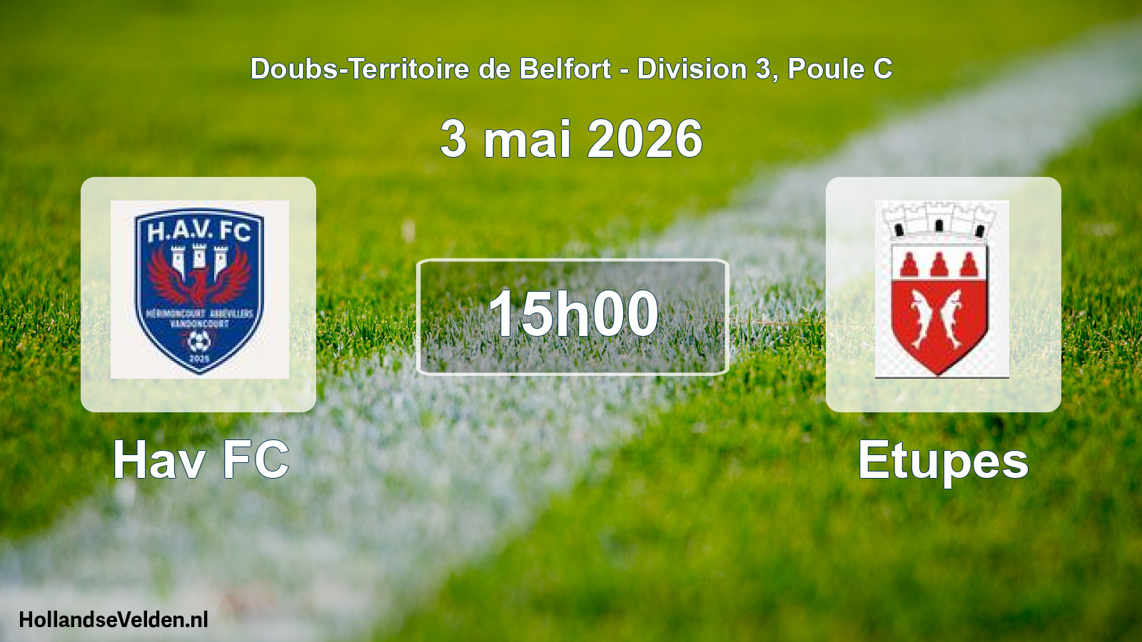 Scheduled Match: Hav FC - Etupes (3 May 2026)