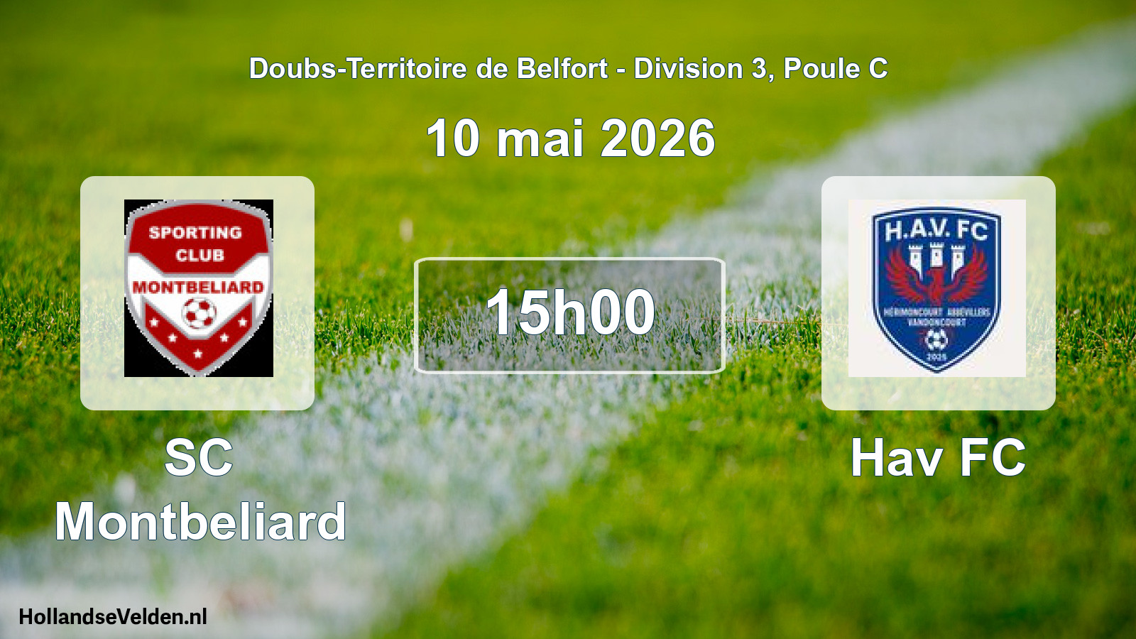 Match programmé: SC Montbeliard - Hav FC (10 mai 2026)