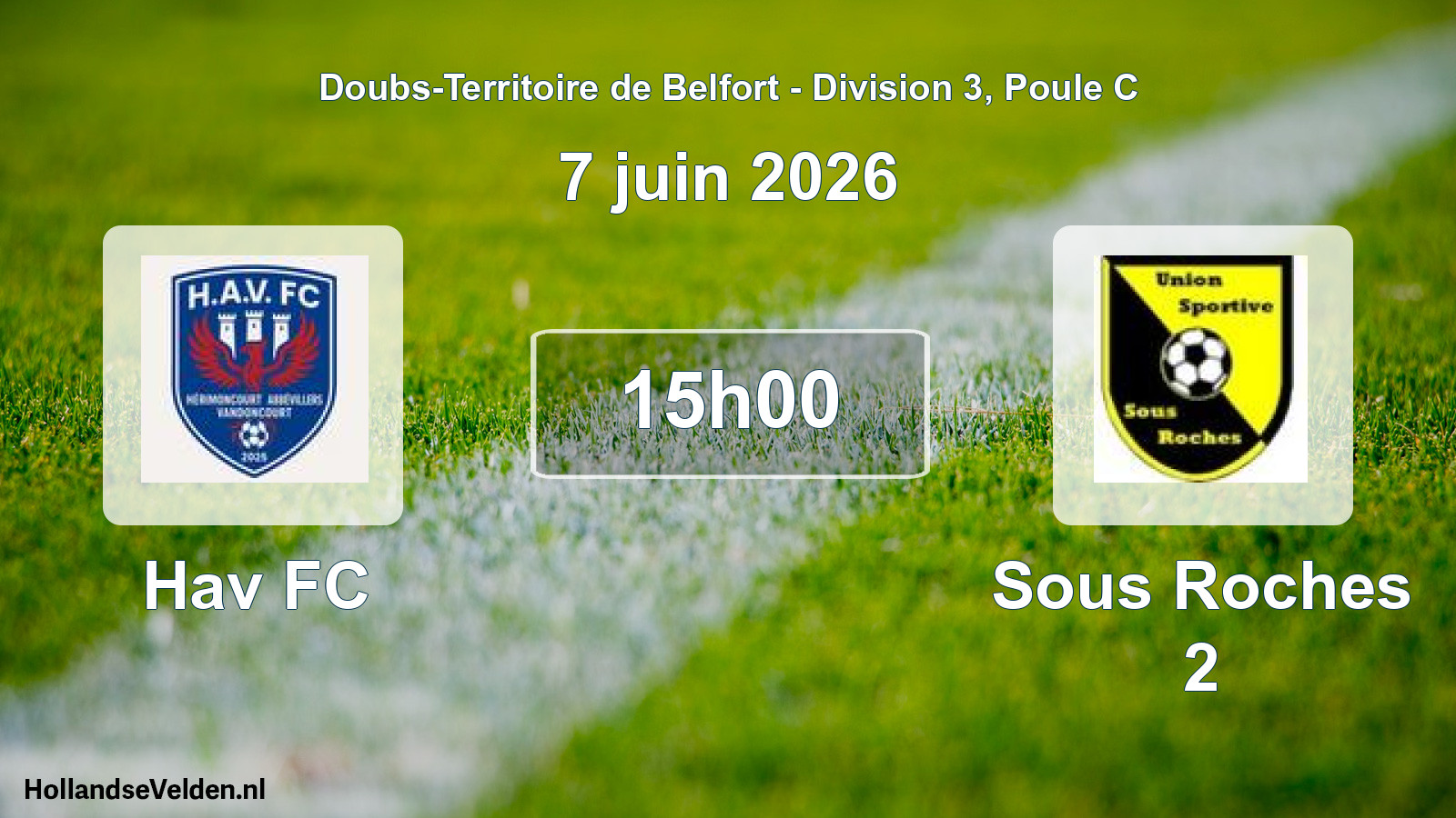 Scheduled Match: Hav FC - Sous Roches 2 (7 June 2026)