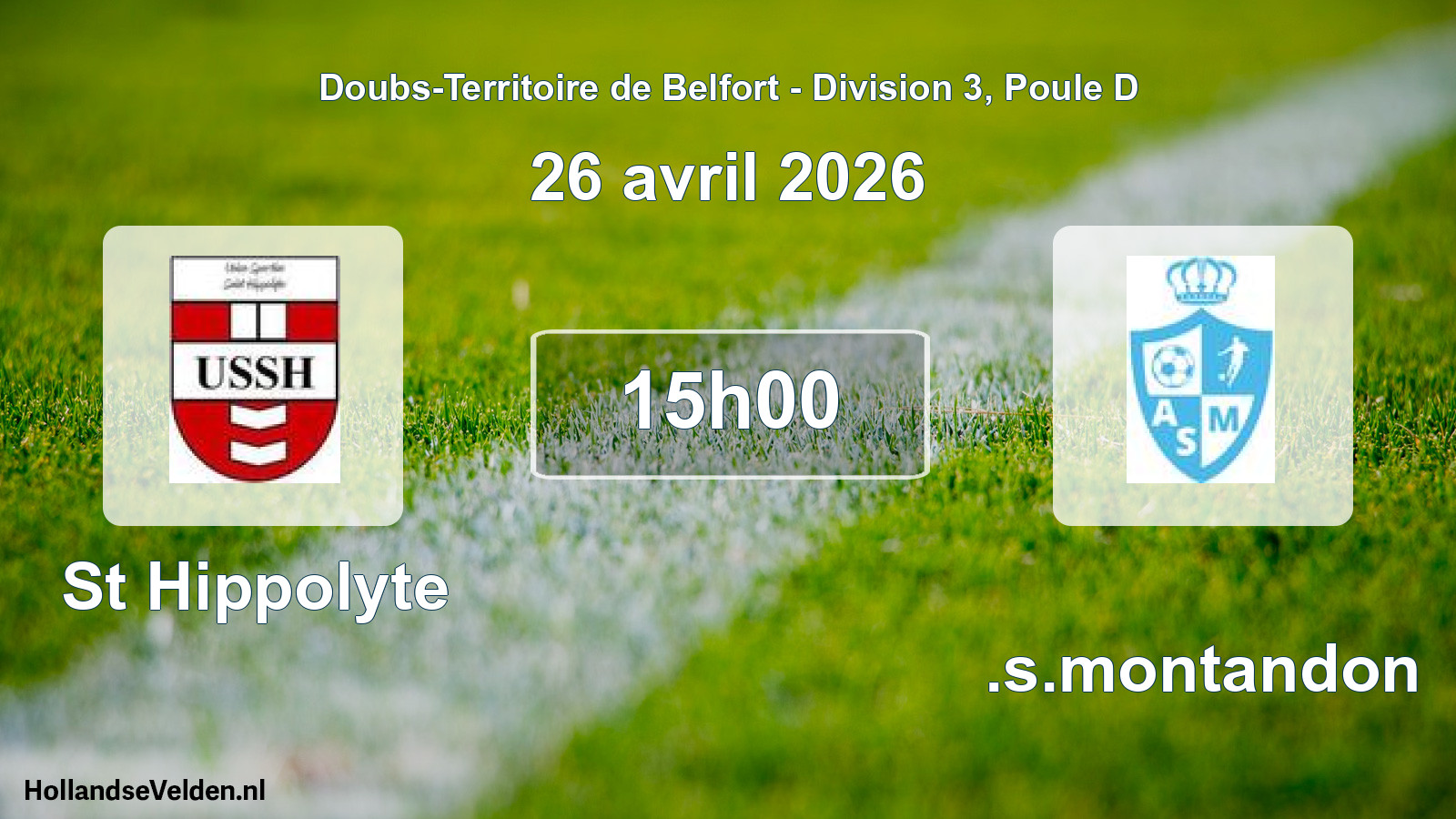 Scheduled Match: St Hippolyte - A.s.montandon (26 April 2026)