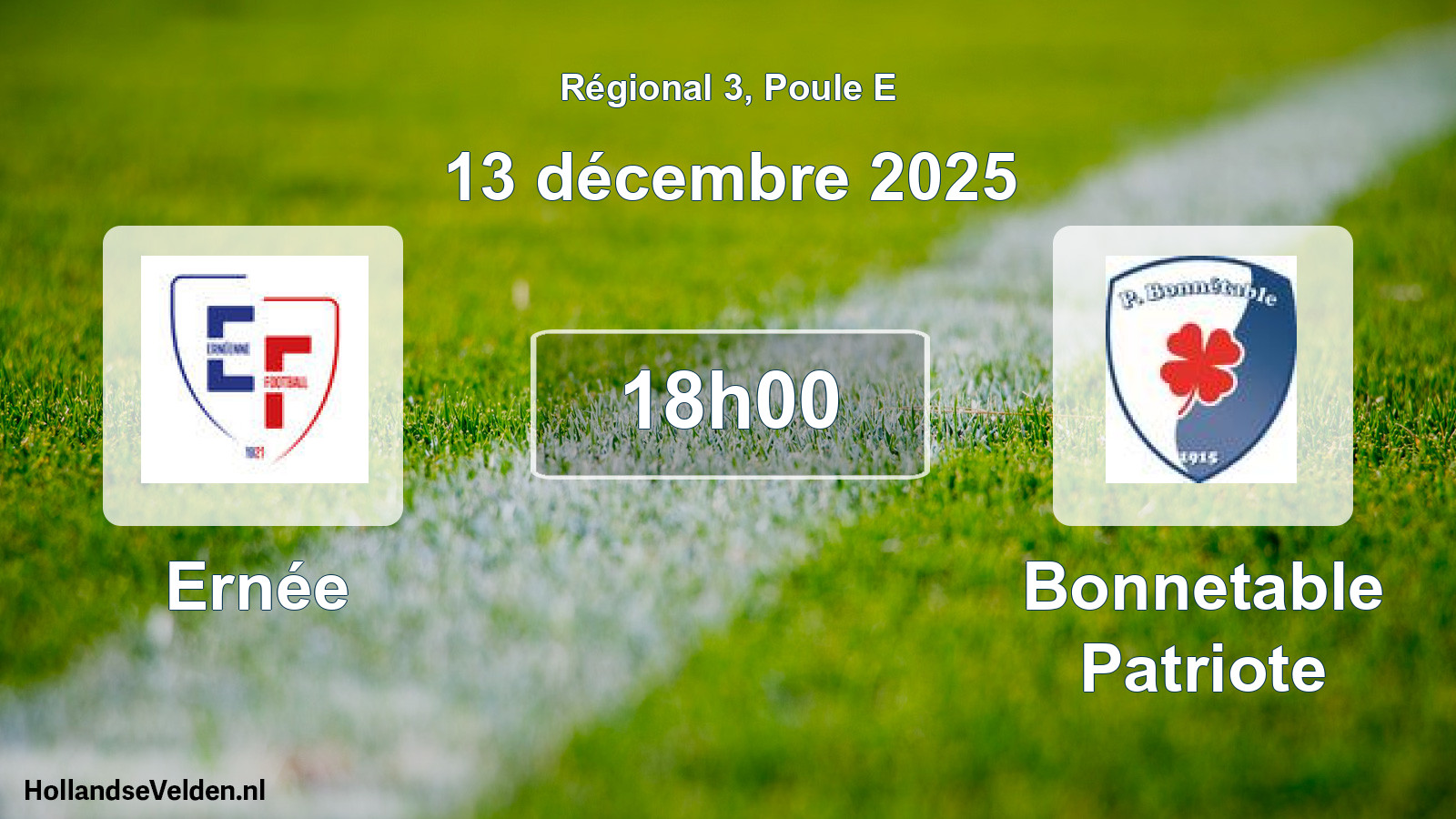 Geplande wedstrijd: Ernée - Bonnetable Patriote (13 december 2025)