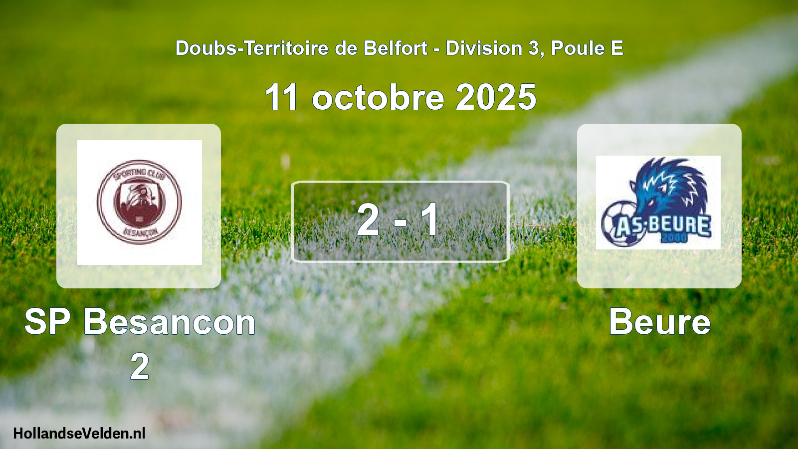 Total number of matches played: SP Besancon 2 - Beure 2 - 1 (11 October 2025)