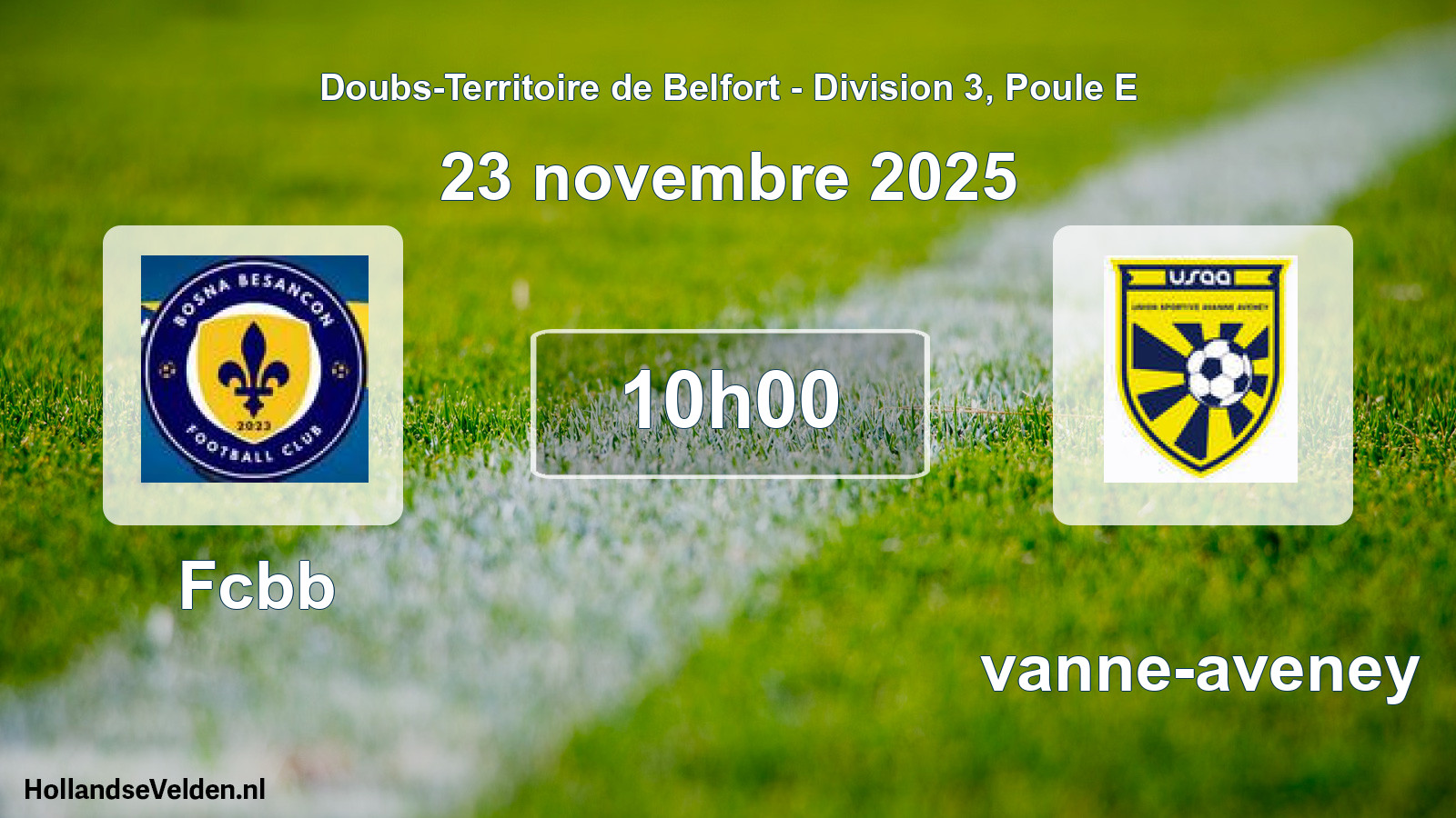 Match programmé: Fcbb - Avanne-aveney (23 novembre 2025)
