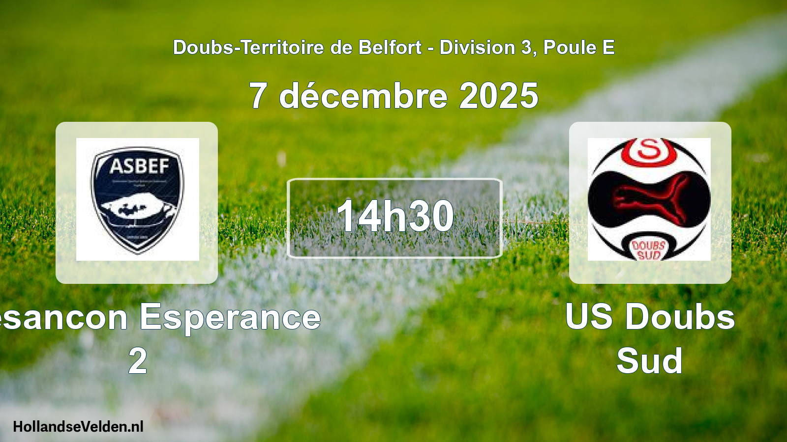 Scheduled Match: Besancon Esperance 2 - US Doubs Sud (7 December 2025)