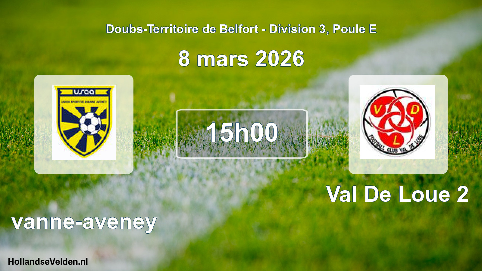 Geplande wedstrijd: Avanne-aveney - Val De Loue 2 (8 maart 2026)