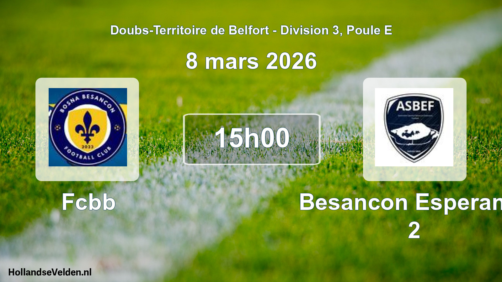 Match programmé: Fcbb - Besancon Esperance 2 (8 mars 2026)