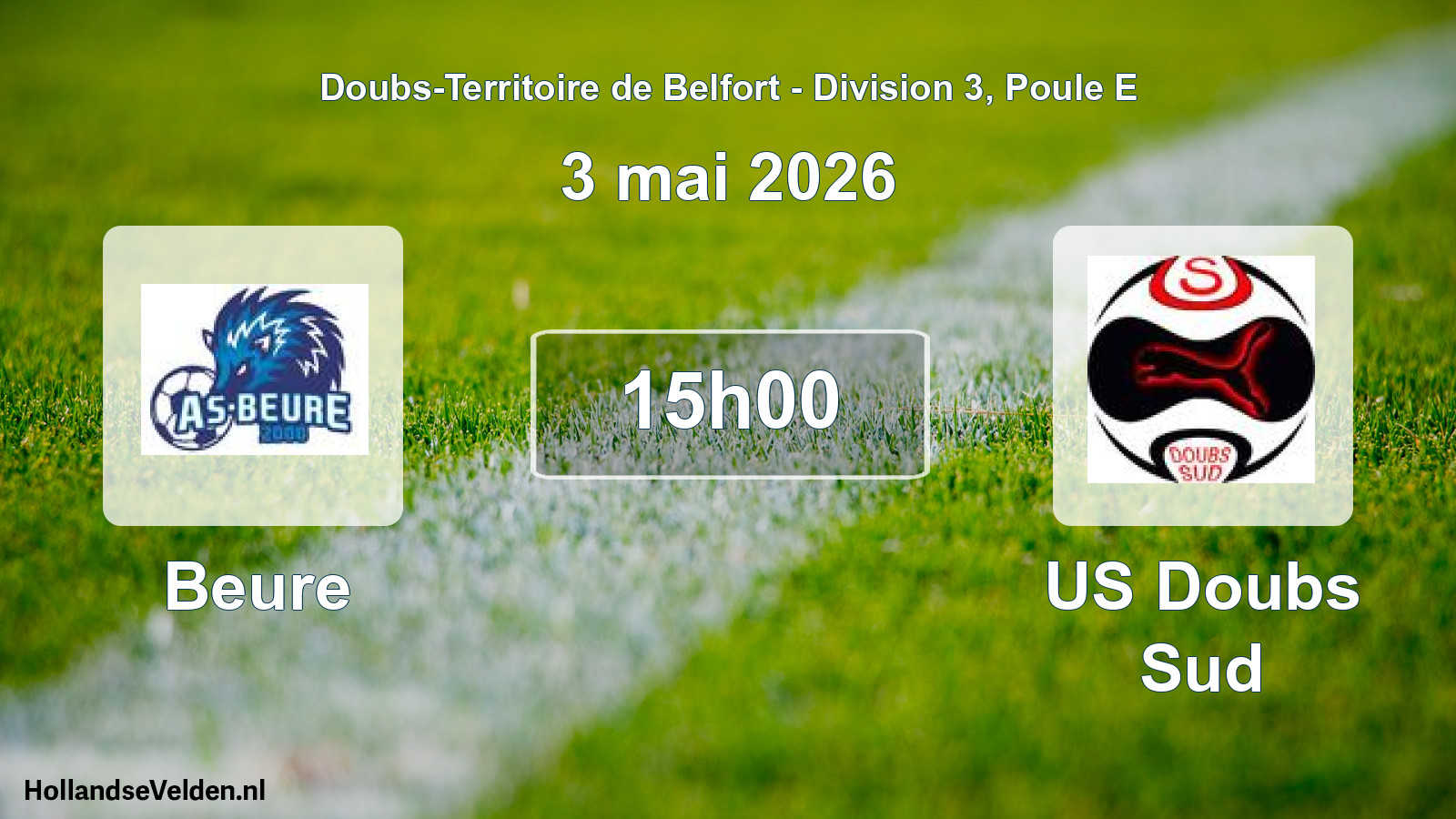 Scheduled Match: Beure - US Doubs Sud (3 May 2026)