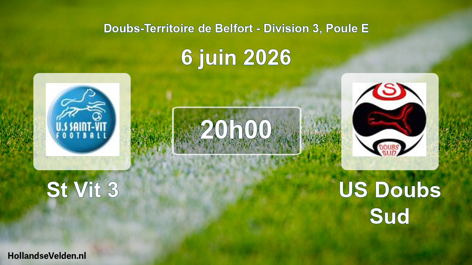 Scheduled Match: St Vit 3 - US Doubs Sud (6 June 2026)