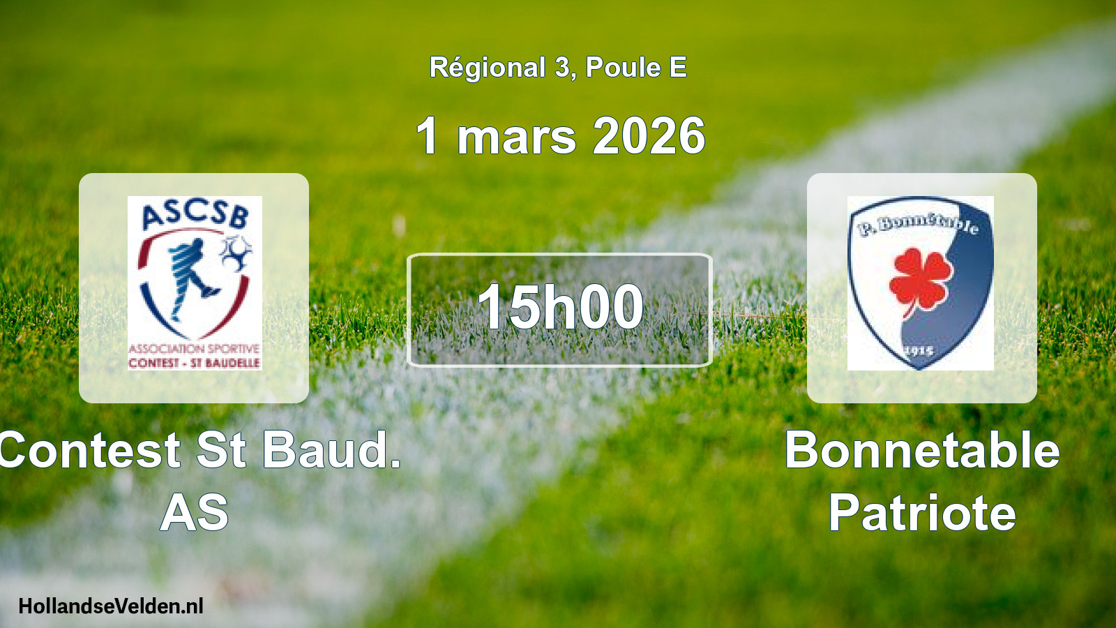 Geplande wedstrijd: Contest St Baud. AS - Bonnetable Patriote (1 maart 2026)