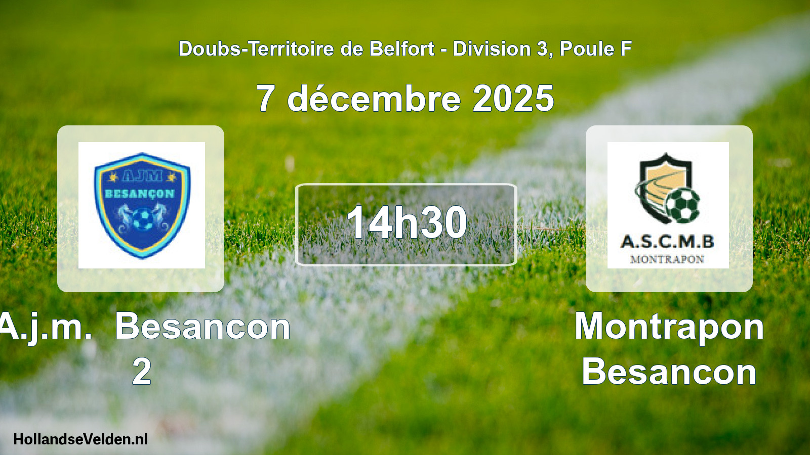 Match programmé: A.j.m. Besancon 2 - Montrapon Besancon (7 décembre 2025)