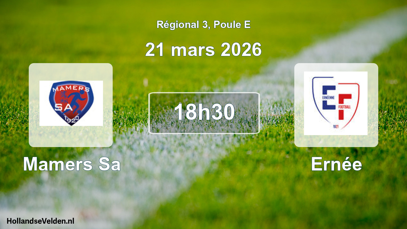 Scheduled Match: Mamers Sa - Ernée (21 March 2026)