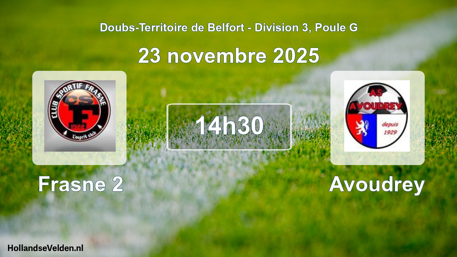 Scheduled Match: Frasne 2 - Avoudrey (23 November 2025)
