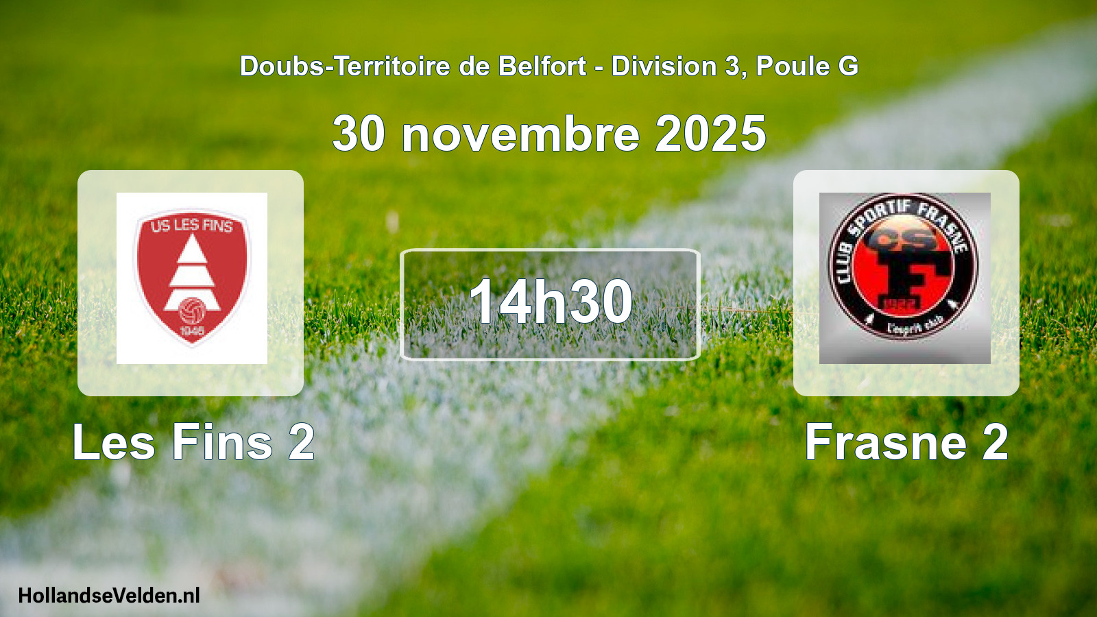 Scheduled Match: Les Fins 2 - Frasne 2 (30 November 2025)