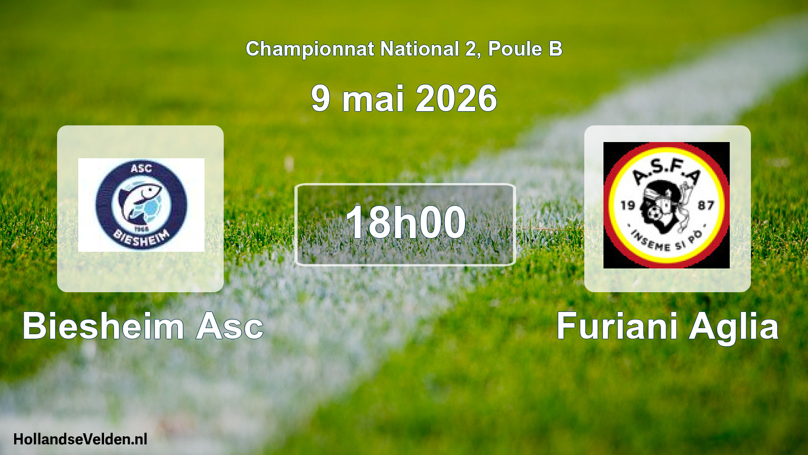 Scheduled Match: Biesheim Asc - Furiani Aglia (9 May 2026)