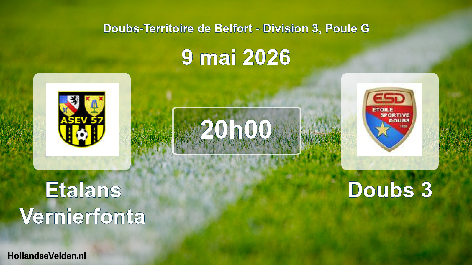Scheduled Match: Etalans Vernierfonta - Doubs 3 (9 May 2026)