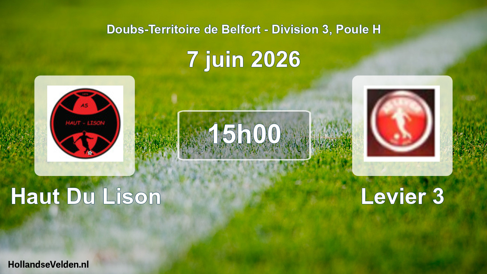 Geplande wedstrijd: Haut Du Lison - Levier 3 (7 juni 2026)