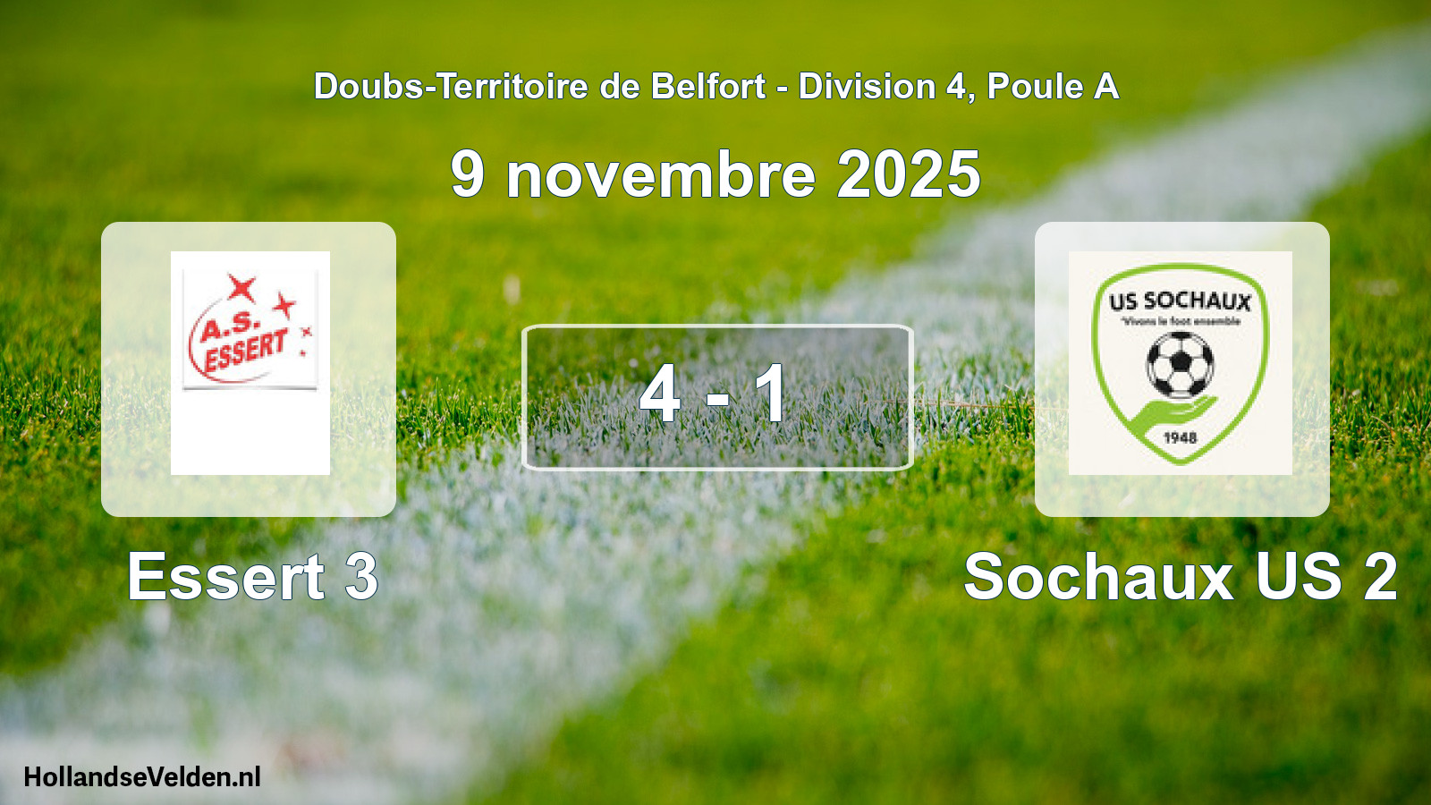 Total number of matches played: Essert 3 - Sochaux US 2 4 - 1 (9 November 2025)