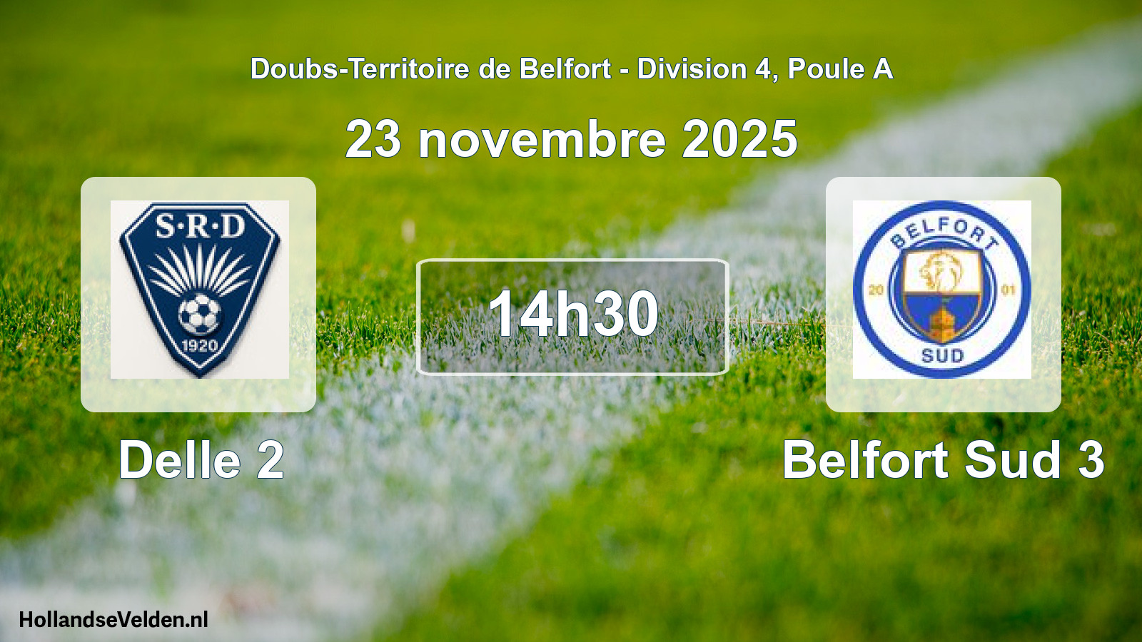 Scheduled Match: Delle 2 - Belfort Sud 3 (23 November 2025)