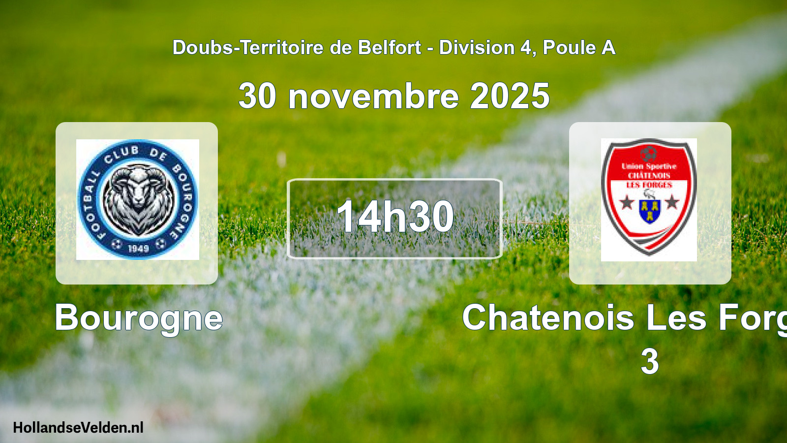 Scheduled Match: Bourogne - Chatenois Les Forges 3 (30 November 2025)