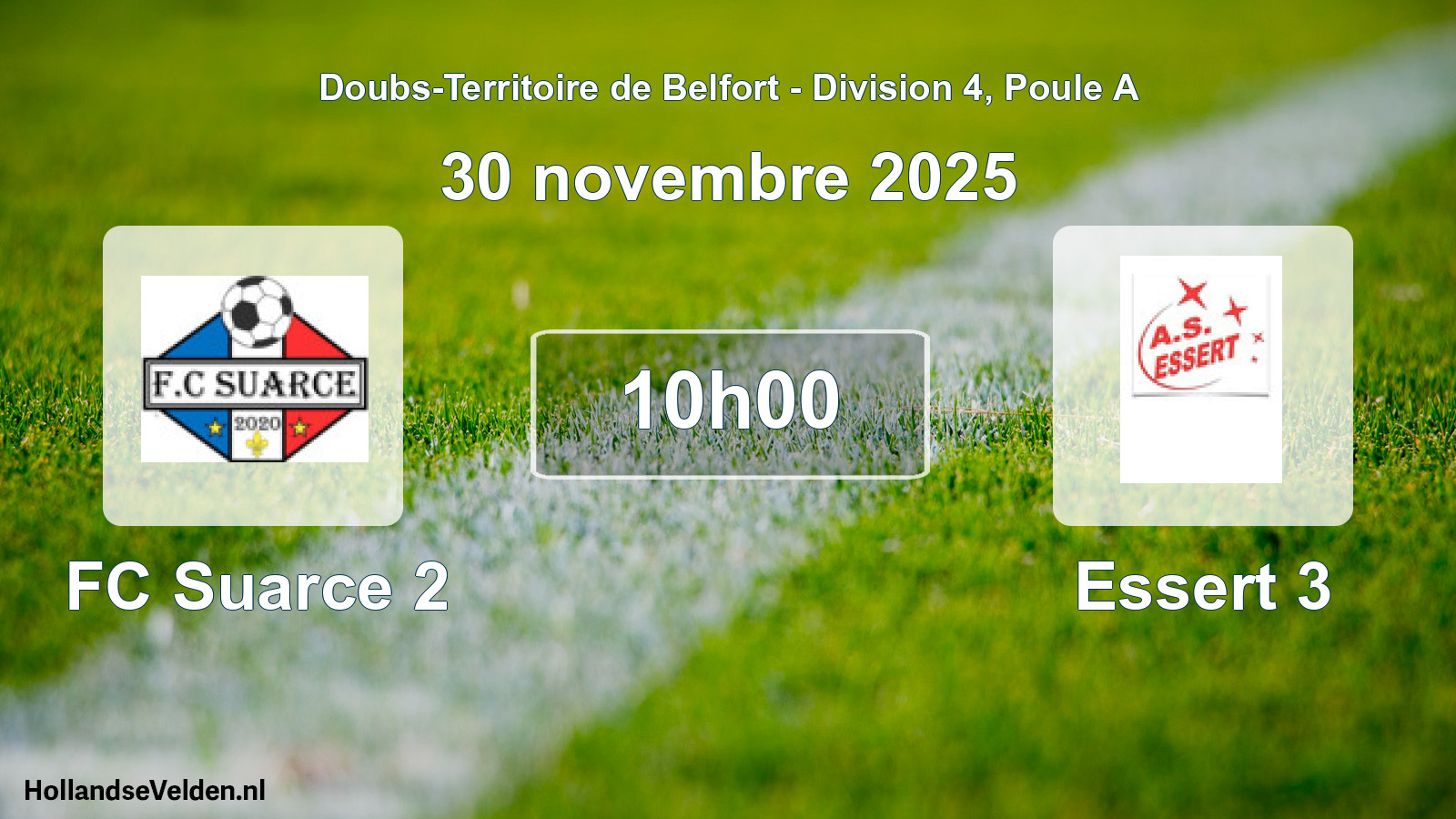 Scheduled Match: FC Suarce 2 - Essert 3 (30 November 2025)