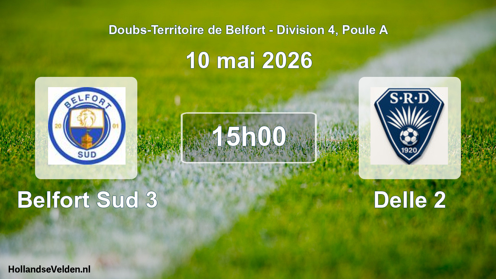 Match programmé: Belfort Sud 3 - Delle 2 (10 mai 2026)
