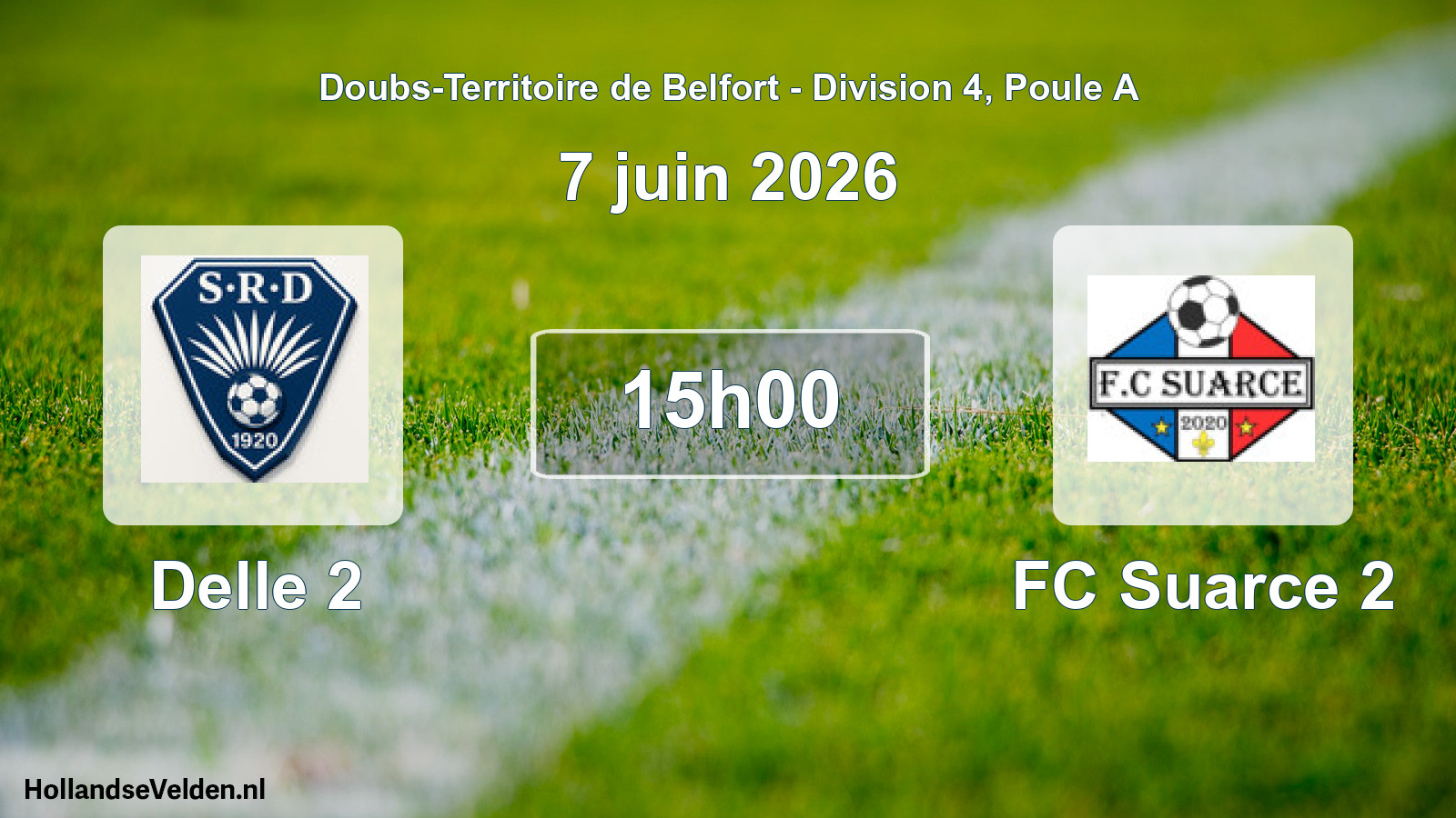 Match programmé: Delle 2 - FC Suarce 2 (7 juin 2026)