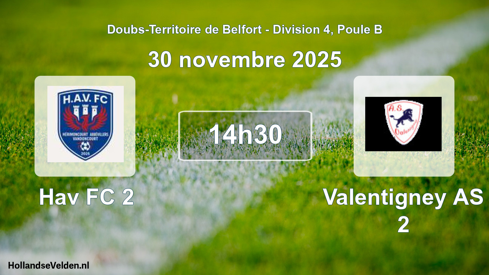 Scheduled Match: Hav FC 2 - Valentigney AS 2 (30 November 2025)