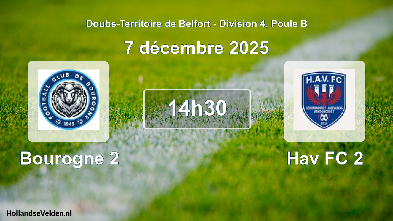 Scheduled Match: Bourogne 2 - Hav FC 2 (7 December 2025)