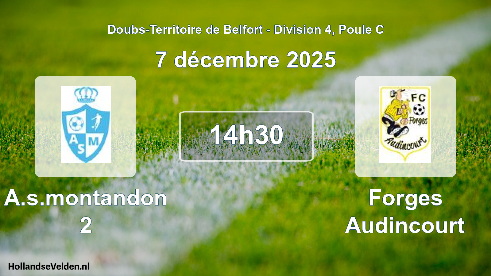 Scheduled Match: A.s.montandon 2 - Forges Audincourt (7 December 2025)