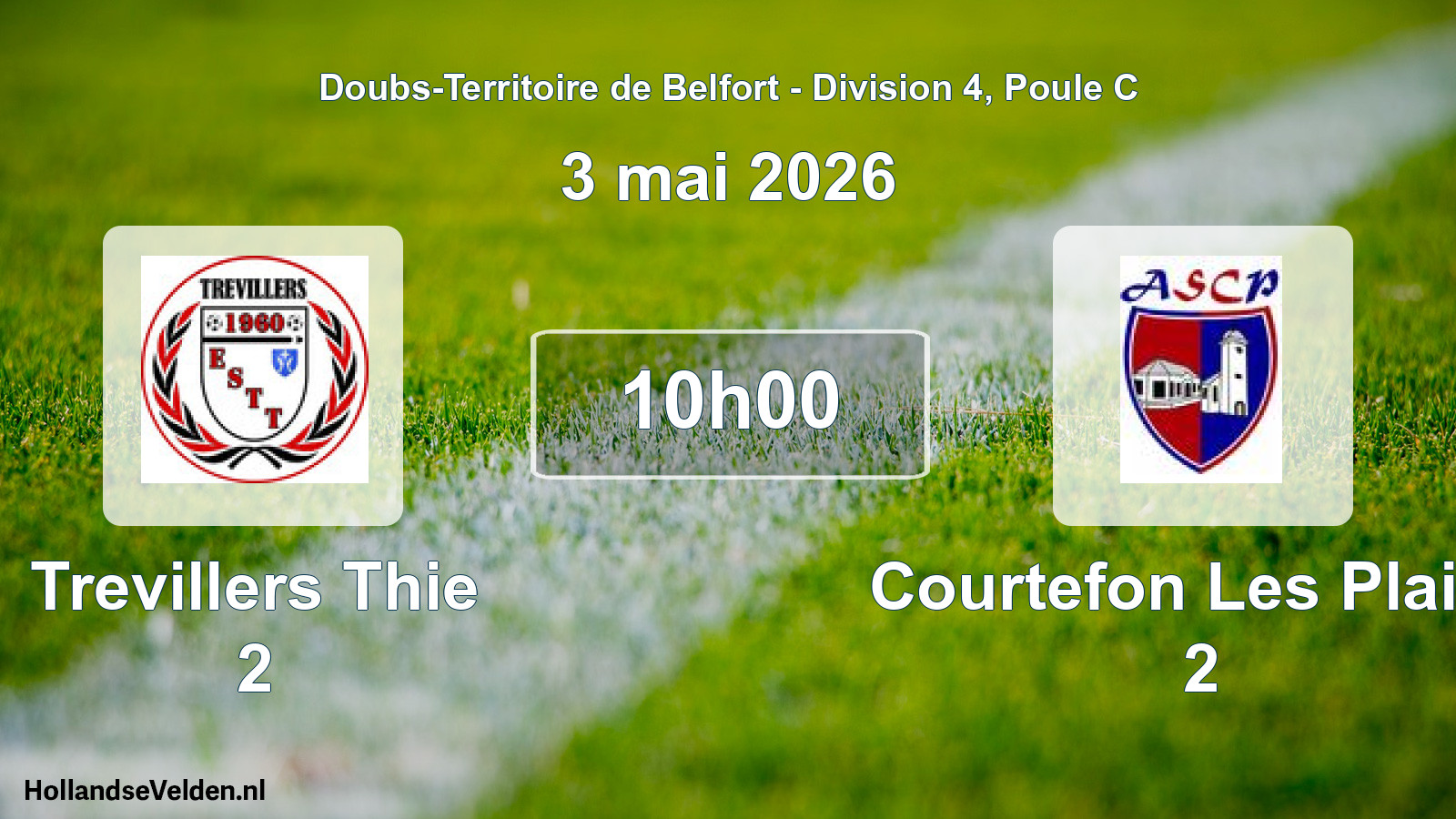 Scheduled Match: Trevillers Thie 2 - Courtefon Les Plains 2 (3 May 2026)